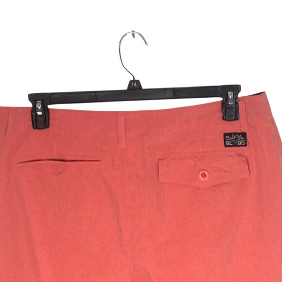 Salt Life Shorts Mens 36 Coral SLX-QD Vapor Stretch Hybrid Quick Dry Fishing - Picture 12 of 16